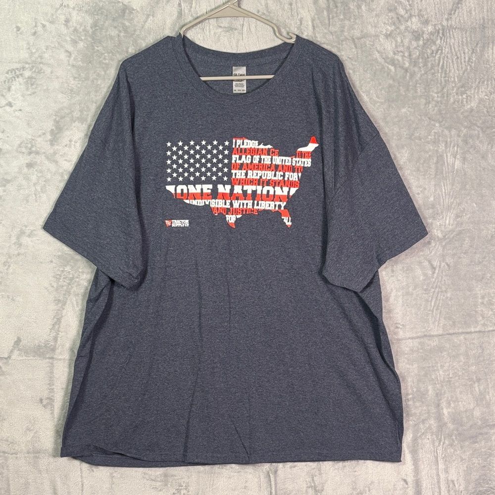 NWOT New Tractor Supply America USA Pledge of Allegiance Blue Tshirt Size 3XL